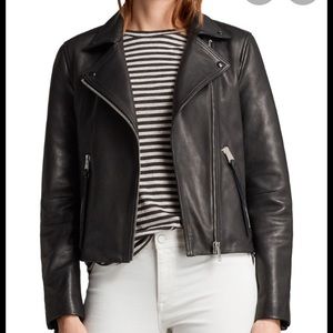 Size Zero AllSaints Dalby Leather Biker Jacket